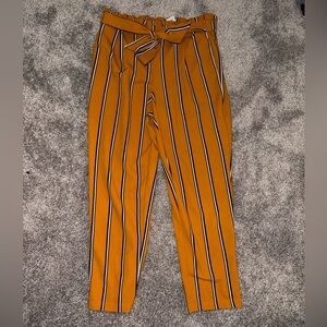 Orange & black striped pants